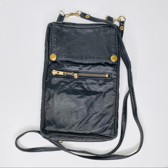 Neto Handbags - Neto Soft Black Leather Crossbody Bag Excellent